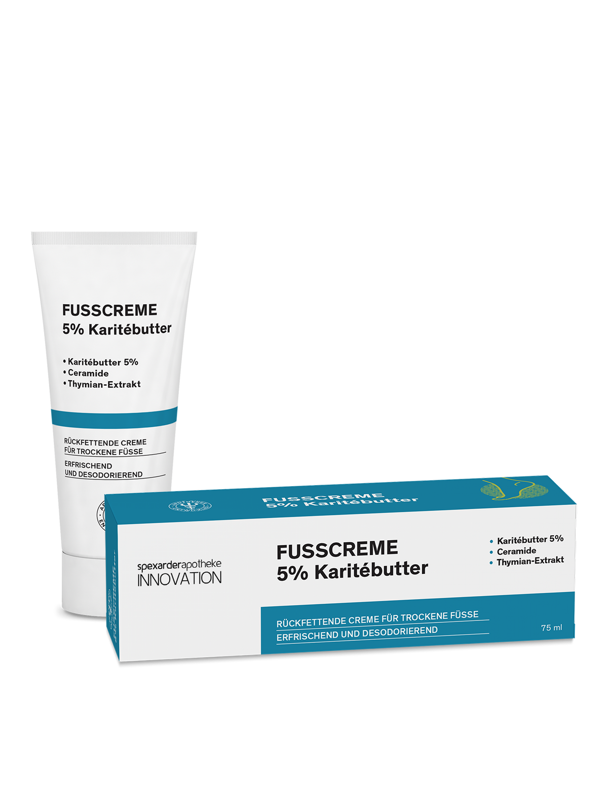 Fußcreme mit 5% Karitébutter 75 ml