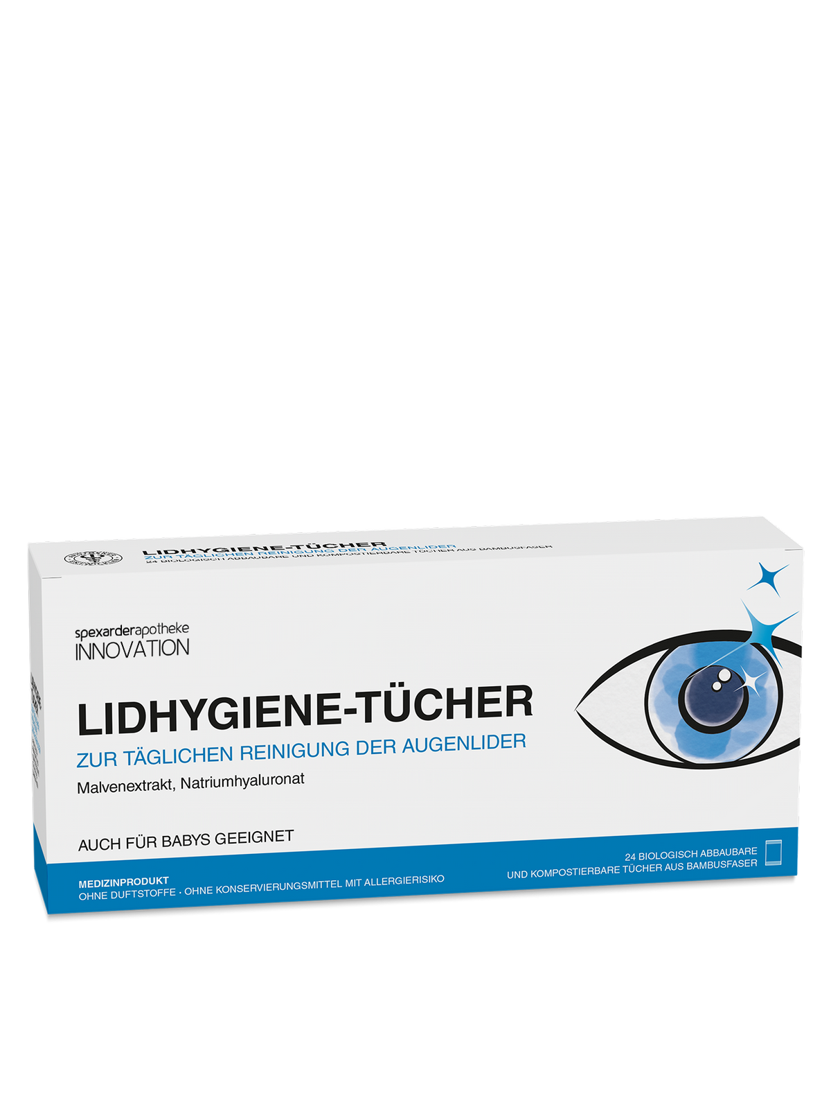 Lidhygiene-tücher 24 Einweg-Augentücher (Medizinprodukt CE)