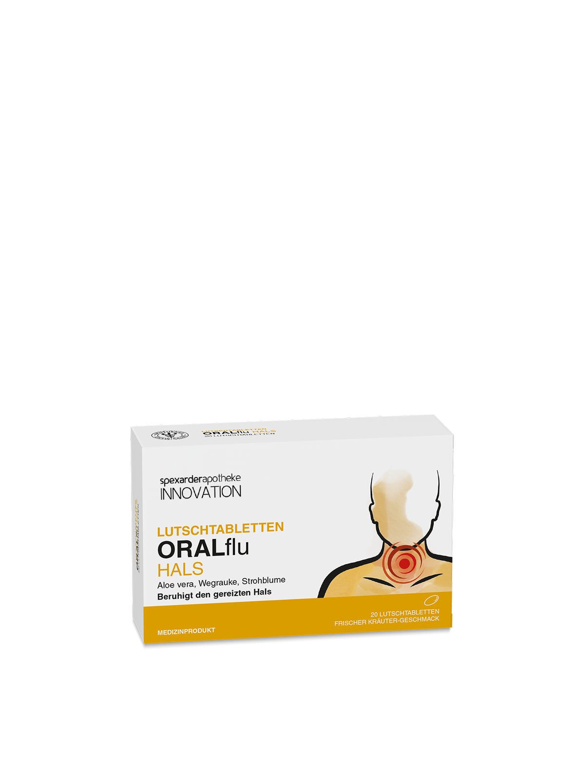 Lutschtabletten Oralflu Hals 20 Lutschtabletten (Medizinprodukt CE)