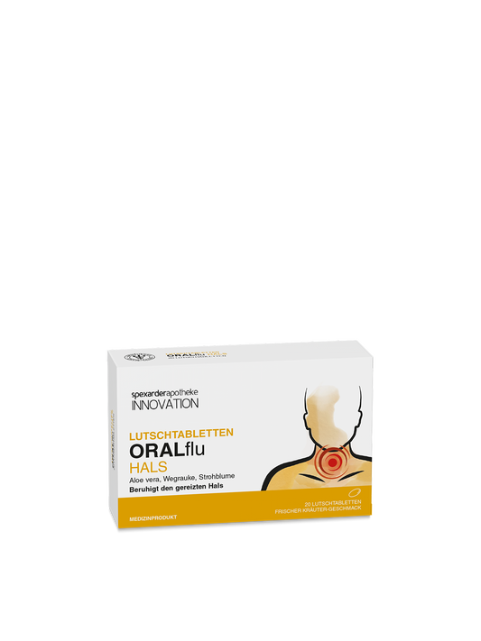 Lutschtabletten Oralflu Hals 20 Lutschtabletten (Medizinprodukt CE)