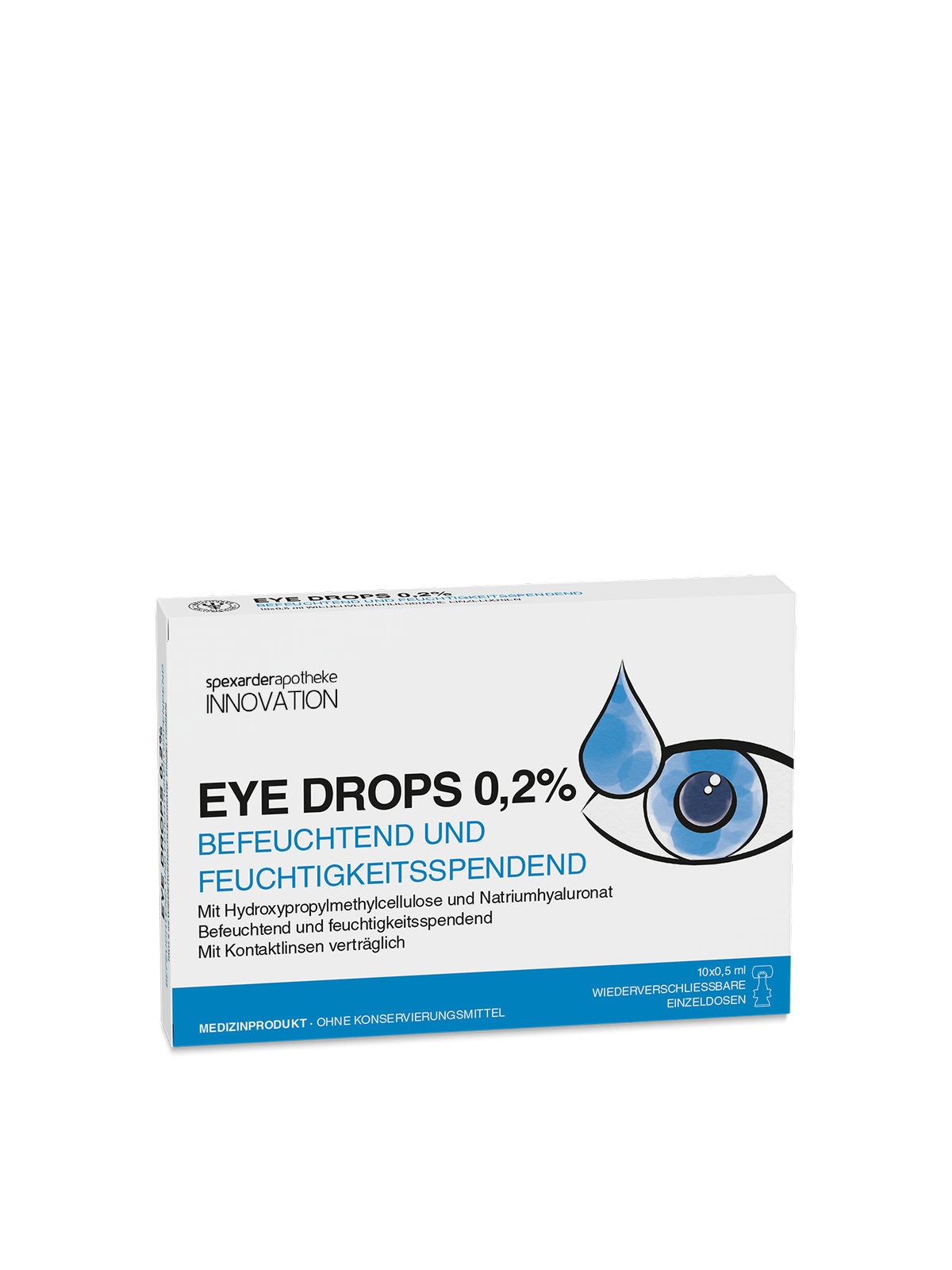 Eye Drops 0,2% 10x0,5 ml wiederverschließbare Einzeldosen (Medizinprodukt CE)