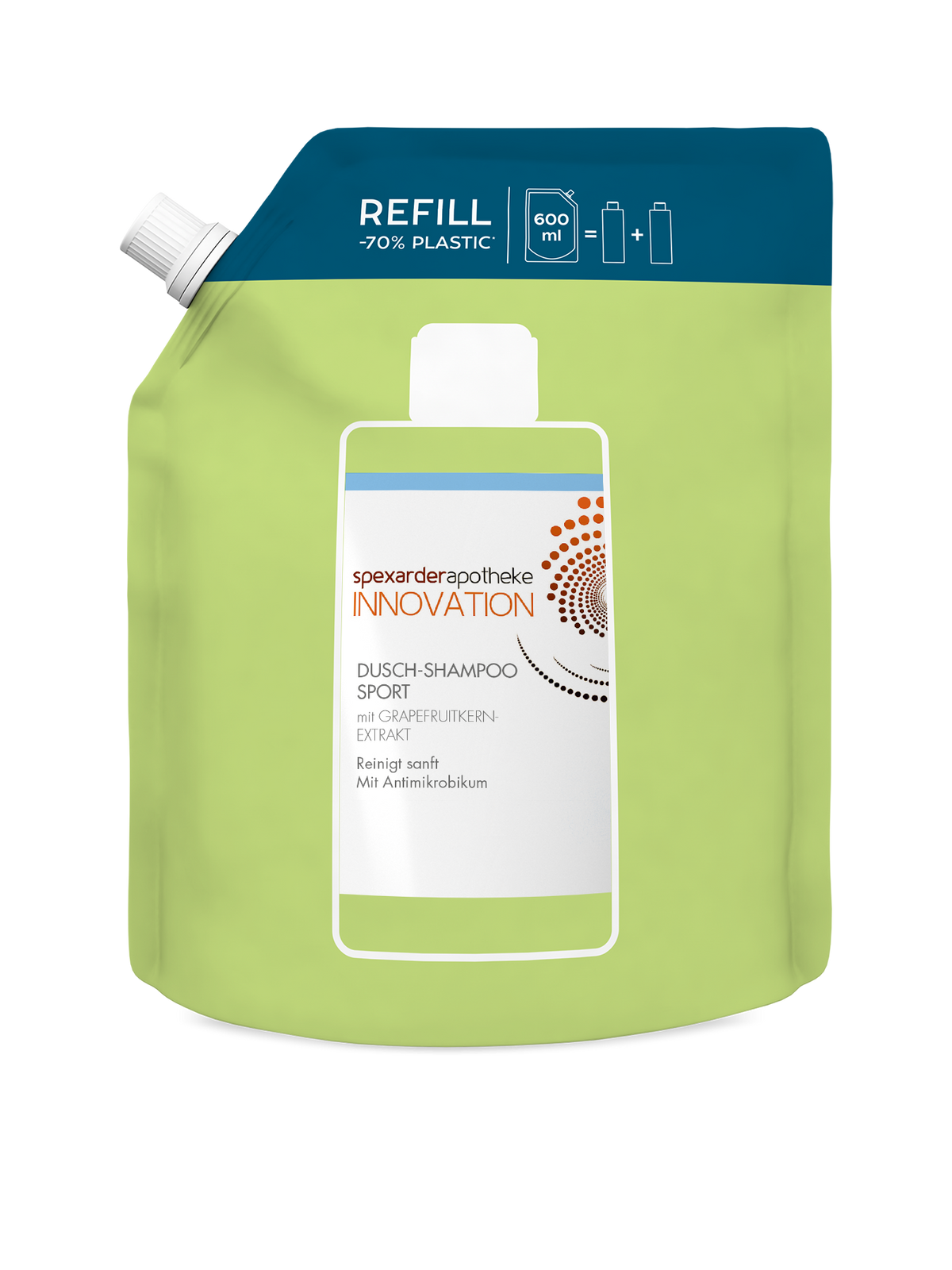 Dusch-shampoo Sport mit Grapefruitkern-extrakt 600 ml (Nachfüllpackung -)